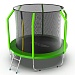 EVO JUMP Cosmo 8ft (Green) Батут с внутренней сеткой и лестницей, диаметр 244 см (зеленый)